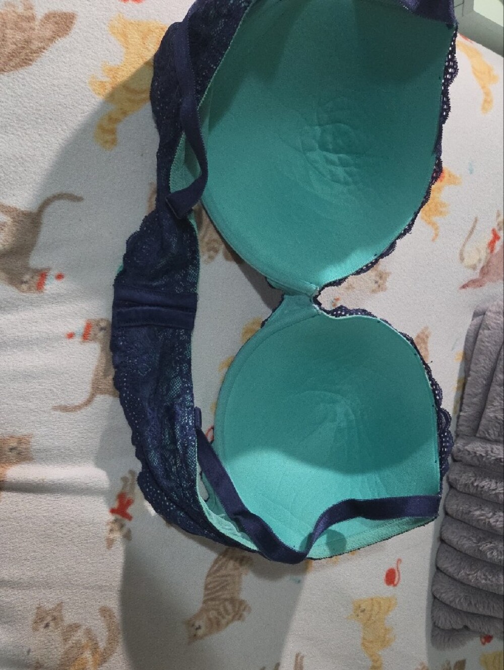 Torrid Lacy Blue Push Up Bra 46DDD 46F - Picture 2 of 3